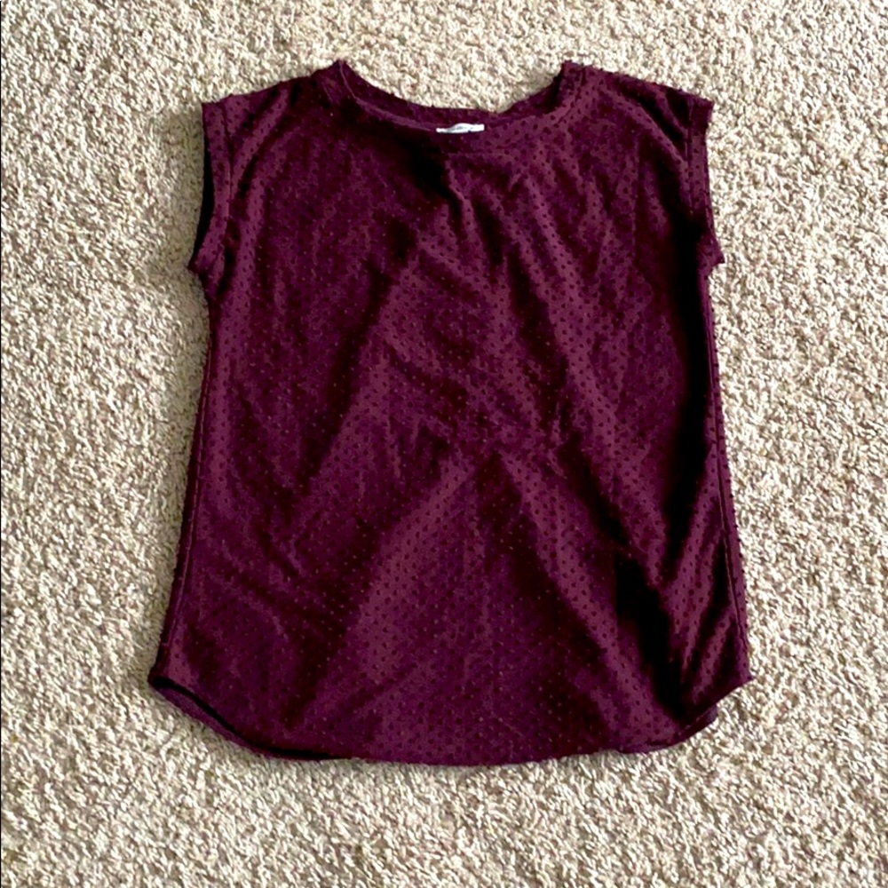 Wilfred Maroon Top with split open design in back!